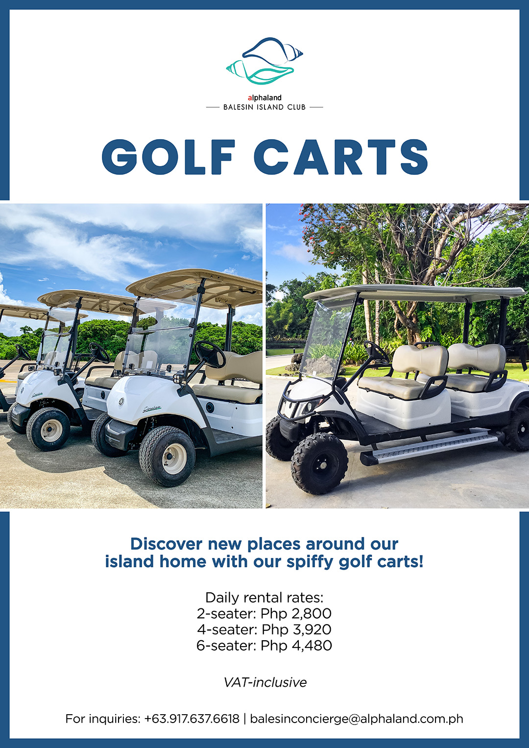 Golf Cart Rentals - Balesin Island Club